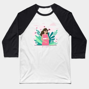 it's a girl! Pregnancy announcement illustration Baseball T-Shirt